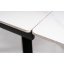 Стол обеденный SIGNAL JOHN белый/черный 120-180/85